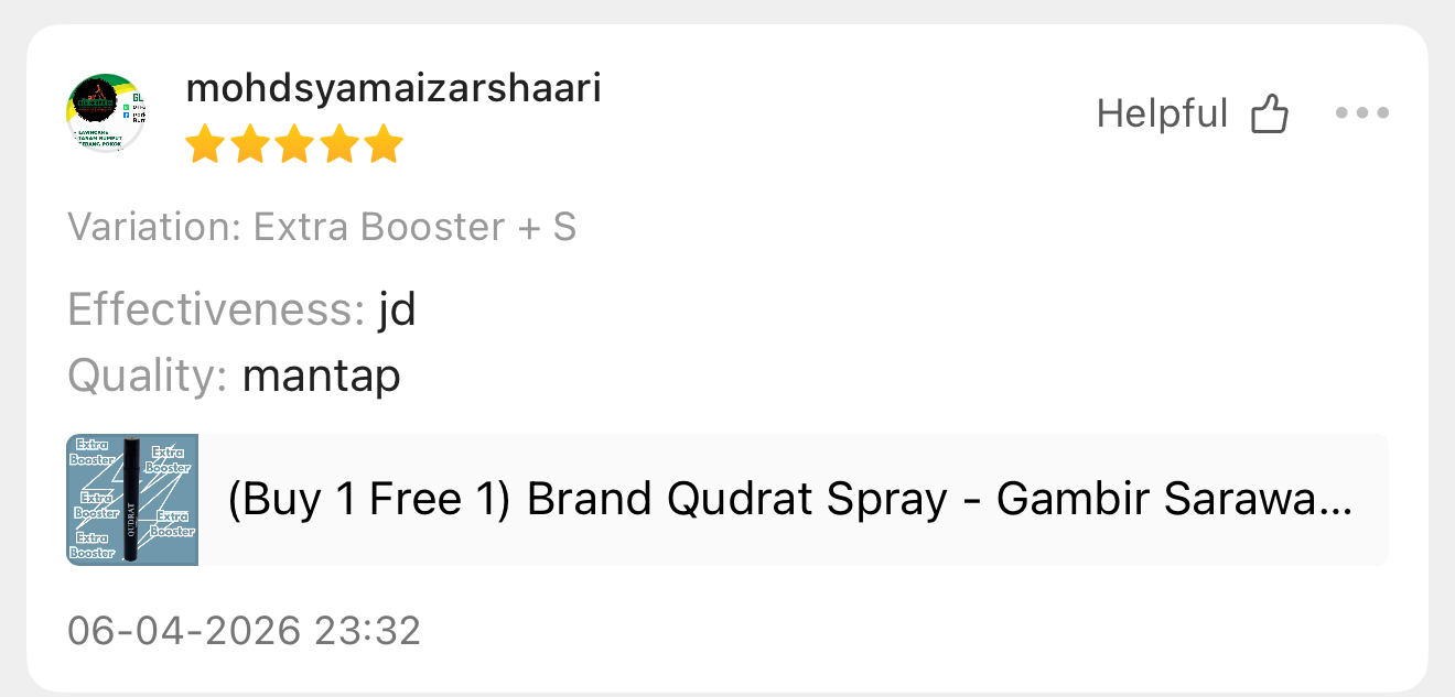 Ulasan pelanggan Qudrat 4