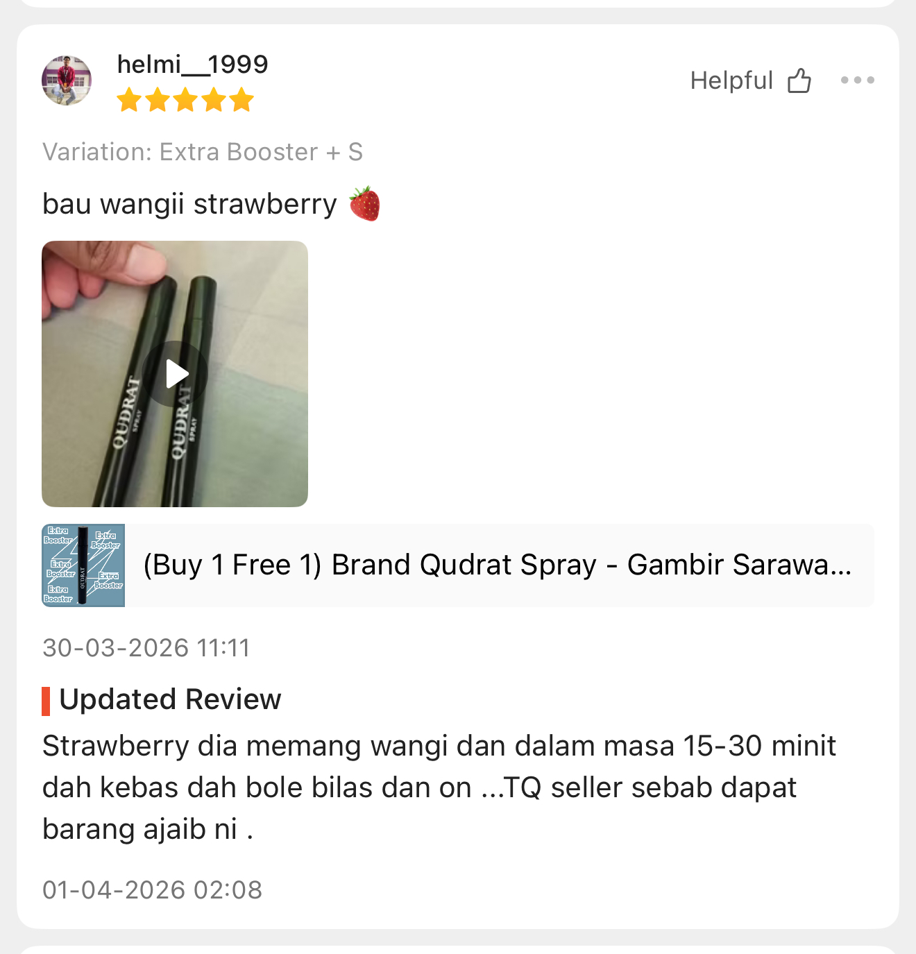 Ulasan pelanggan Qudrat 5
